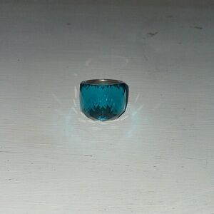 Swavorski blue Lucent Cocktail Ring Size 8 (58)